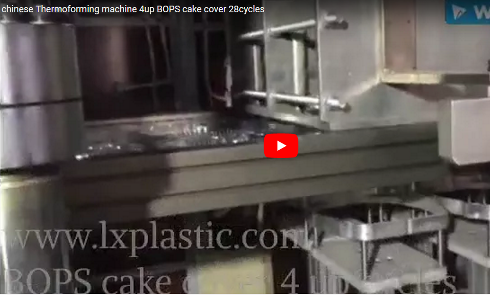 LX3122IM3IN1 Thermoforming machine 4up BOPS cake cover 28cycles